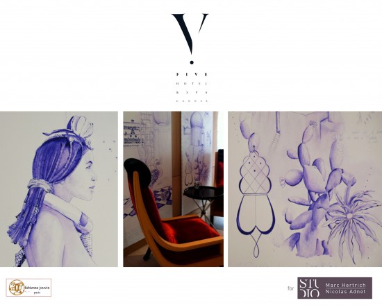 Fabienne Jouvin for the studio MHNA and the hotel V in Cannes Fabienne Jouvin for the studio MHNA and the hotel V in Cannes