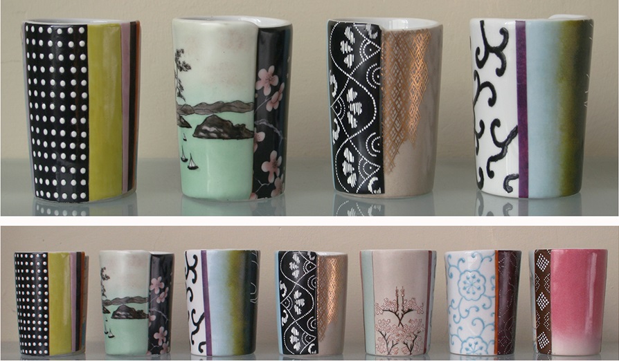 Tasses en porcelaine Fuji ASIATIDES